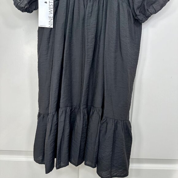 Babydoll Sweetheart Neckline Balloon Short Sleeves Mini Dress 0X - Picture 8 of 9